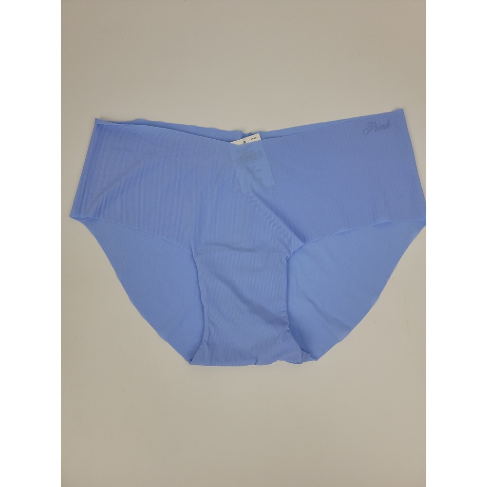 Victoria's Secret PINK Hiphugger Panties Ribbed Seamless Blue Small 36014977